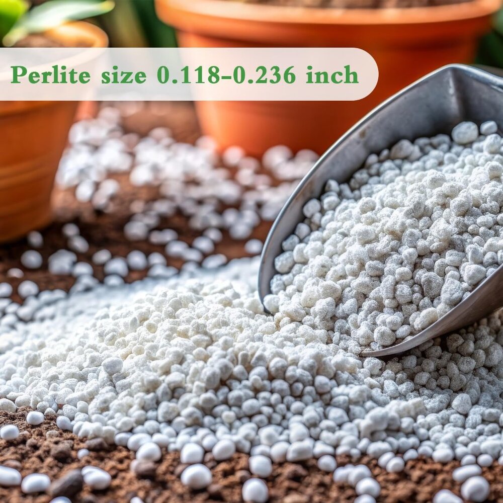 Perlite, 10QT Premium Organic Perlite for Plants, Enhances Soil Drainage - Picture 2 of 6